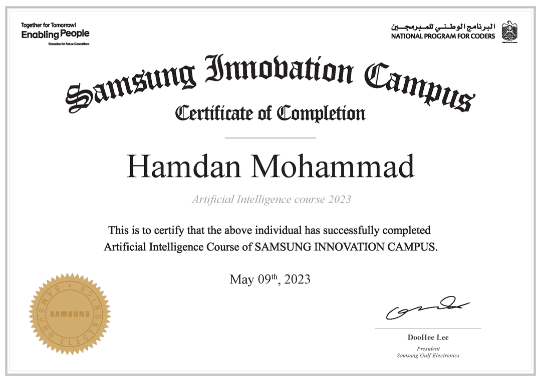 Samsung Innovation Campus UAE | AI Certification